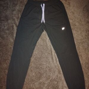 Black Athletic Joggers with Logo